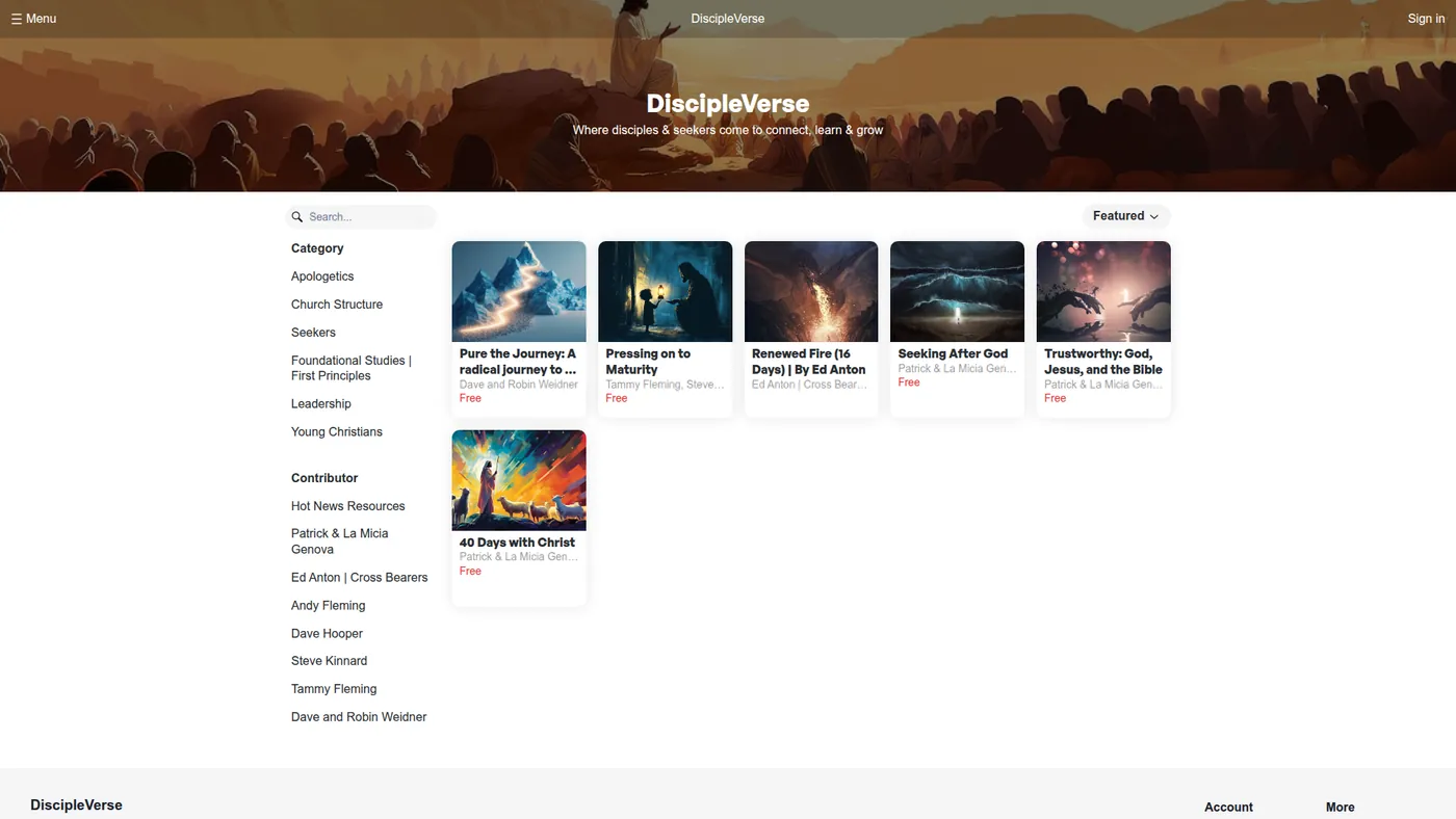 DiscipleVerse preview