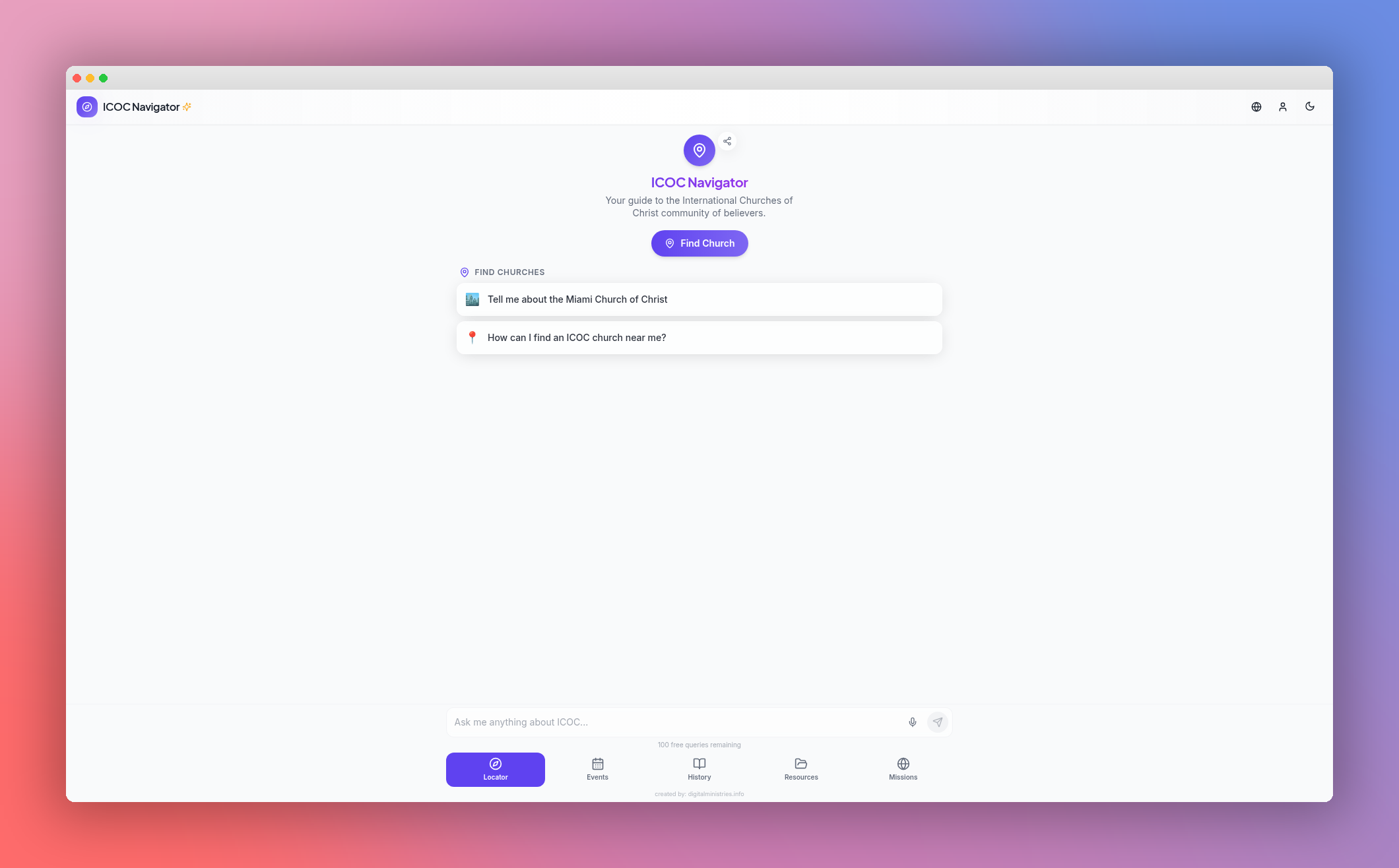 ICOC Navigator preview